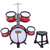 Keezi Kids 7 Drum Set Junior Drums Kit Musical Play Toys Childrens Mini Big Band - Side View