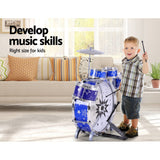 Keezi 11 Piece Kids Drum Set - 45-Degree Angle