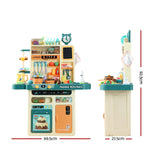 Keezi Interactive Kids Cooking Play Kitchen with Lights, Sounds, and Accessories - Front View