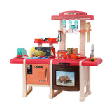 Keezi Kids Kitchen Pretend Play Set Cooking Sound Steam Light Function - Front View