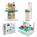 Keezi 2 Piece Kids Pretend Kitchen and Washing Playset Sink Toys - Front View