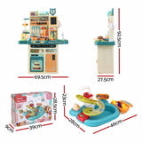 Keezi 2 Piece Kids Pretend Kitchen Playset Water Toys Fishing Game Food Play - Front View