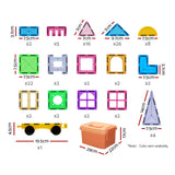Keezi 100pcs Kids Magnetic Tiles Blocks Building Educational Toys Children Gift - Front View