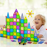 Keezi 100pcs Kids Magnetic Tiles Blocks Building Educational Toys Children Gift - Rear View