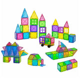 Keezi 120-Piece Magnetic Building Tiles Set for Kids - Educational STEM Toys Gift - Front View