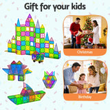 Keezi 120-Piece Magnetic Building Tiles Set for Kids - Educational STEM Toys Gift
