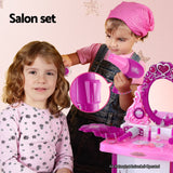 Keezi Kids Pretend Makeup Play Set Dressing Table Chair Girls Toys Children - 45-Degree Angle