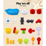 Keezi Kids Sandpit Pretend Play Set Outdoor Toys Water Table Activity Play Set - Rear View