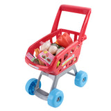 Keezi Kids Pretend Role Play Supermarket 24 Piece Playset Cash Register Trolley - 45-Degree Angle