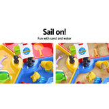 Keezi Kids Sandpit Pretend Play Set Outdoor Sand Water Table Beach Toy - Top-Down View