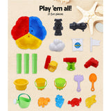 Keezi Kids Sandpit Pretend Play Set Outdoor Sand Water Table Beach Toy - Rear View