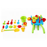 Keezi Kids Sandpit Beach Toys Set Wheelbarrow Shovels Animal Molds Sand Play - Side View