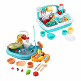 Keezi Kids Pretend Kitchen Sink and Water Playset Fishing Game Toys Play food - Extra Image
