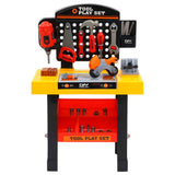 Keezi Kids Pretend Workbench DIY Tools 54 Piece Children Role Play Toys Black - Side View