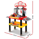 Keezi Kids Pretend Workbench DIY Tools 97 Piece Children Role Play Toys Red - Front View