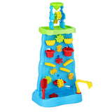Keezi Kids Sand and Water Table Waterfall Wall Sandpit Toys Beach Shovel - Side View