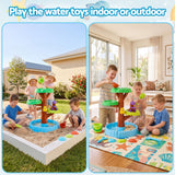 Keezi 62cm Tree Water Table Kids Sandpit Toys Set with Shovels Molds for Sand Play - Top-Down View