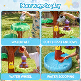 Keezi 62cm Tree Water Table Kids Sandpit Toys Set with Shovels Molds for Sand Play - 45-Degree Angle