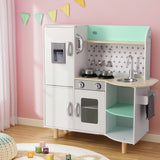 Keezi Kids Wooden Pretend Kitchen Play Sets Cooking Toys Oven Fridge 85CM Green - Close-Up Angle