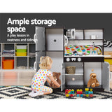 Keezi Kids Kitchen Play Set Wooden Pretend Toys Cooking Children Stove Fridge - Rear View