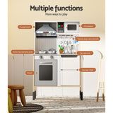 Keezi Deluxe Wooden Kids Kitchen Playset with Realistic Cooking Accessories