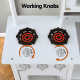 Keezi Kids Kitchen Play Set Wooden Pretend Toys Cooking Children Cookware Food - 45-Degree Angle