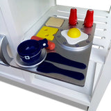 Keezi Kids Kitchen Play Set Wooden Pretend Toys Cooking Children Cookware Food - Close-Up Angle