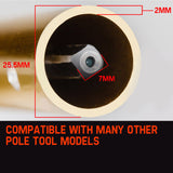 Baumr-AG Tiller Pole Attachment Rotary Hoe Cultivator Commercial Multi Extension - Close-Up Angle