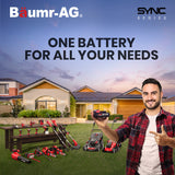 BAUMR-AG LN3 20V SYNC Cordless 2in1 Line Trimmer & Lawn Edger, with Battery and Charger Kit, Adjustable head, Guide Wheel - Extra Image