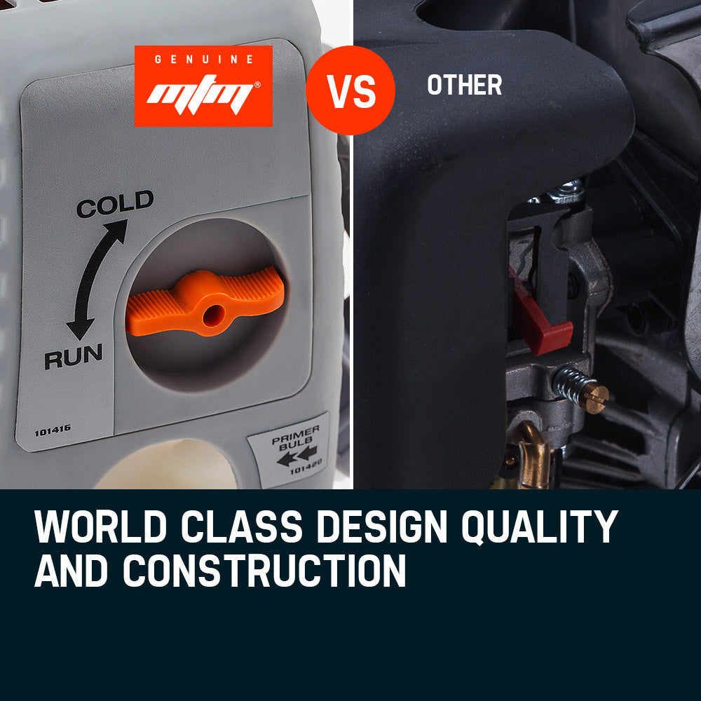 MTM 62cc Long Reach Pole Saw, 2-Stroke Petrol, 12' Tree Trimming Pruning Chainsaw Bar, 2 Extension Shafts