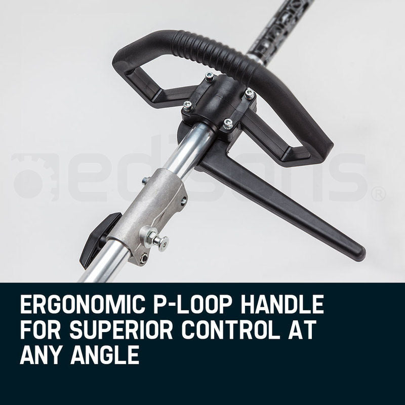 MTM 62cc Long Reach Pole Saw and Hedge Trimmer, 2-Stroke Petrol, 12' Tree Trimming Pruning Chainsaw Bar, 2 Extension Shafts