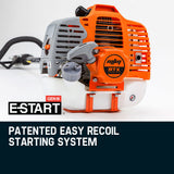 MTM 62cc Long Reach Pole Saw and Hedge Trimmer, 2-Stroke Petrol, 12' Tree Trimming Pruning Chainsaw Bar, 2 Extension Shafts - Front View