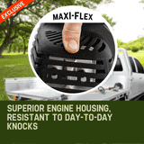 BAUMR-AG 65cc 9in1 Long Reach Garden Multi-tool, Pole Saw, Hedge & Line Trimmer, Brush Cutter, 12' Tree Trimming Pruning Chainsaw Bar, 2 Extension Shafts - Close-Up Angle