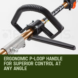 BAUMR-AG 65cc 9in1 Long Reach Garden Multi-tool, Pole Saw, Hedge & Line Trimmer, Brush Cutter, 12' Tree Trimming Pruning Chainsaw Bar, 2 Extension