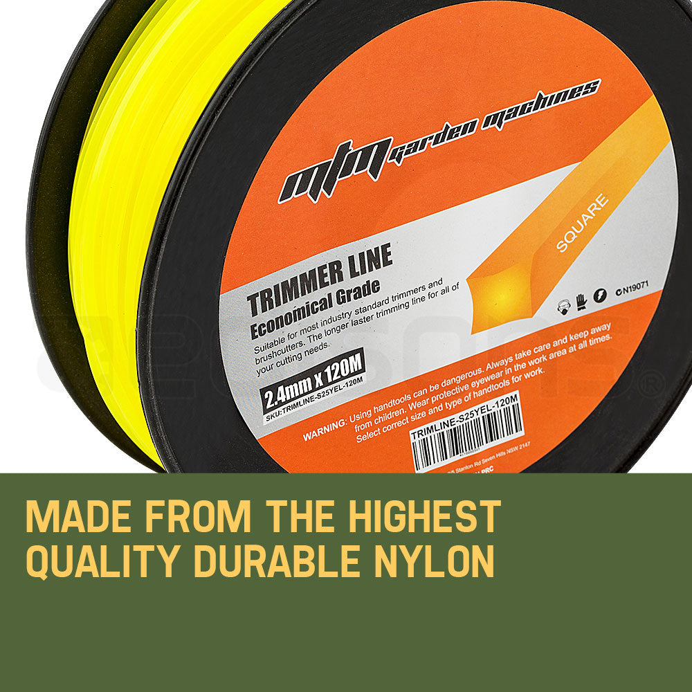 MTM 2.4mm x 120m Trimmer Line Whipper Snipper Cord Brush Cutter Brushcutter