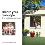 ROVO KIDS Cubby House, Wooden Outdoor DIY Timber Cottage Style Playhouse, for Children - Top-Down View