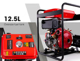 WARTON 2' 8HP High-Pressure Water Pump, Diesel-Powered - 45-Degree Angle