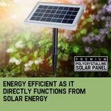 25W Solar Powered Fountain Submersible Water Pump with Battery Pond Kit Garden - Front View