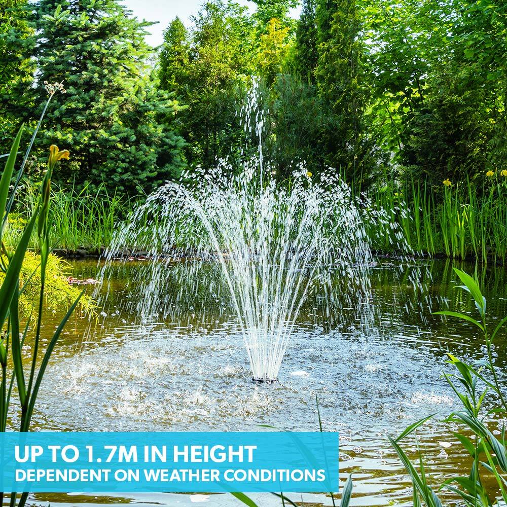 PROTEGE 20W Solar Powered Water Fountain Pump Pond Kit with Eco Filter Box