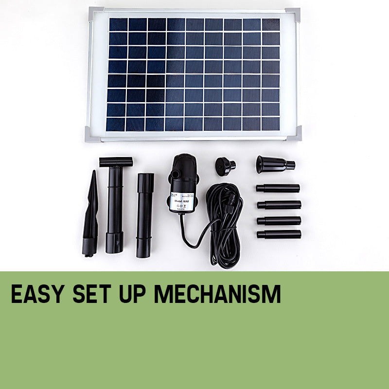 50W Solar Powered Fountain Submersible Water Pump Pond Kit Power Garden Panel