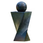 PROTEGE Contemporary Twisted Solar Powered Water Feature Fountain with LED Lights - Black