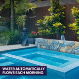PROTEGE Contemporary Twisted Solar Powered Water Feature Fountain with LED Lights - Black - Front View