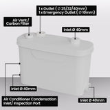 PROTEGE Grey Water Pump, with 3 Inlet, for House, Bathroom, Shower, Sink, Washing Machine - 45-Degree Angle