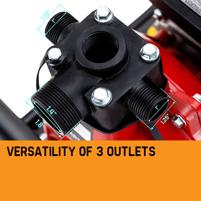 WARTON 8HP 1.5' 1' Petrol High Pressure Water Transfer Pump Fire Fighting Irrigation