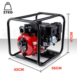 WARTON 8HP 1.5' & 2' Petrol High Pressure Water Transfer Pump Irrigation Fire Fighting - Rear View