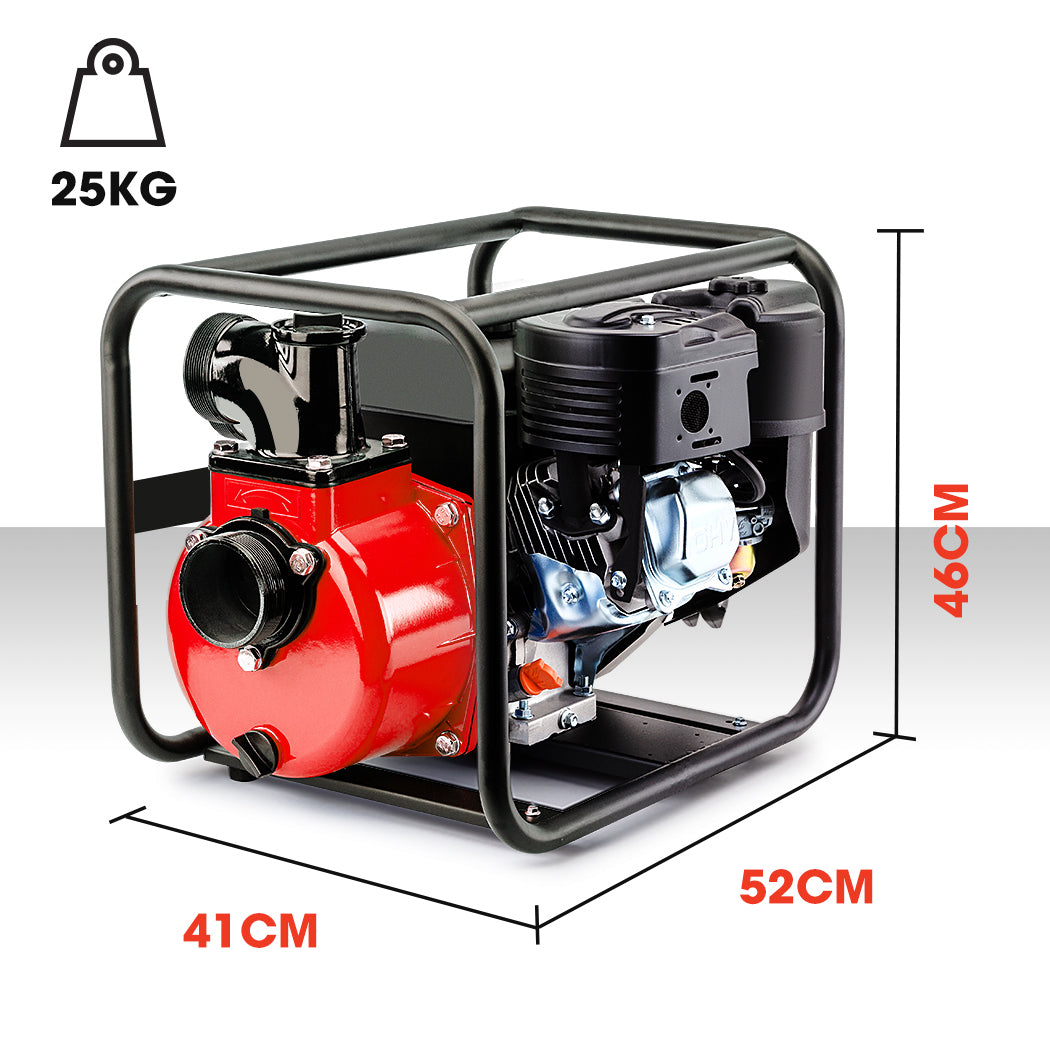 WARTON 8HP 3' Petrol Water Transfer Pump High Flow Irrigation