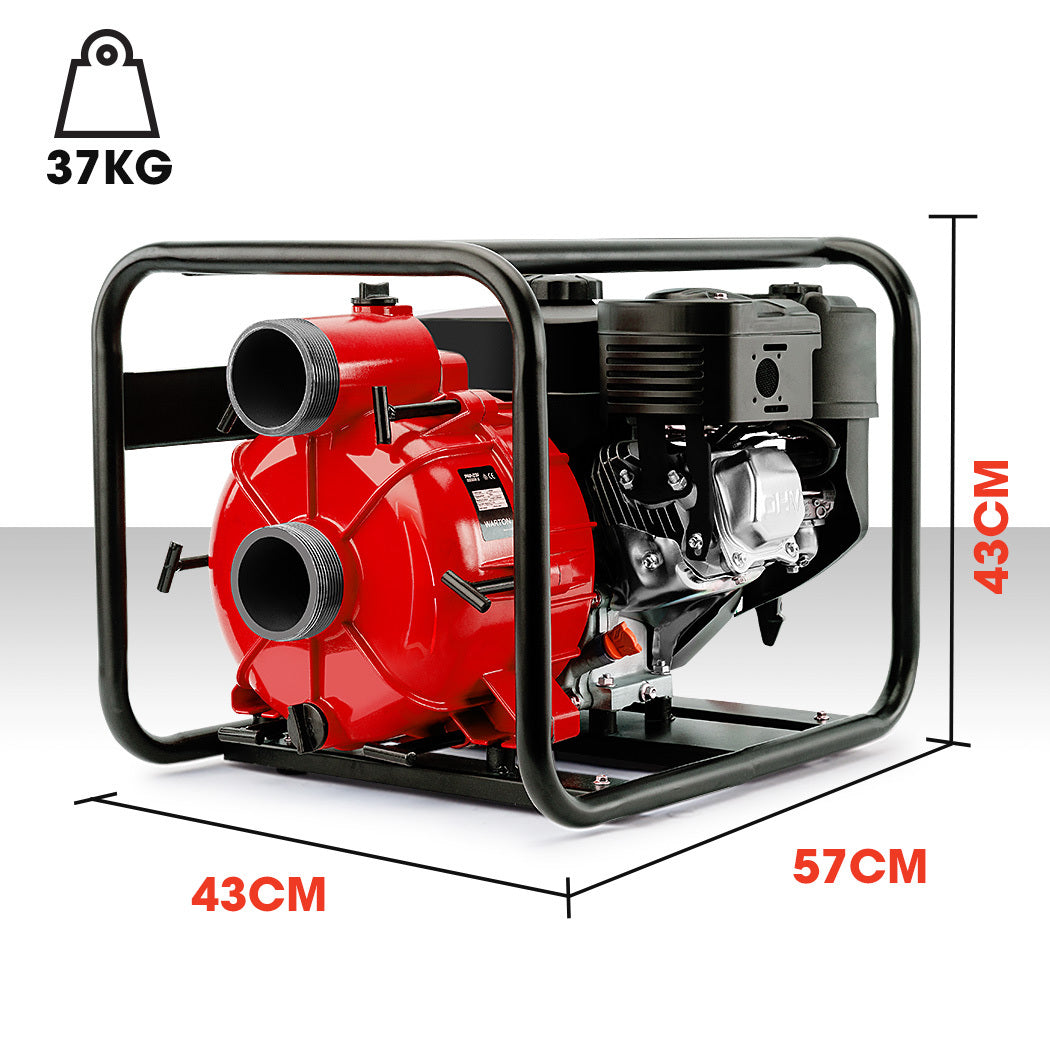 WARTON 8HP 3' Petrol Trash Water Transfer Pump High Flow Irrigation