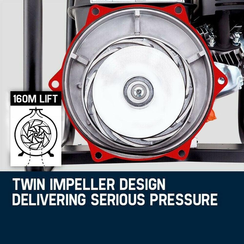 WARTON Petrol High Pressure Water Pump 8HP 4 Outlet for Irrigation and Fire Fighting - PRP-45P