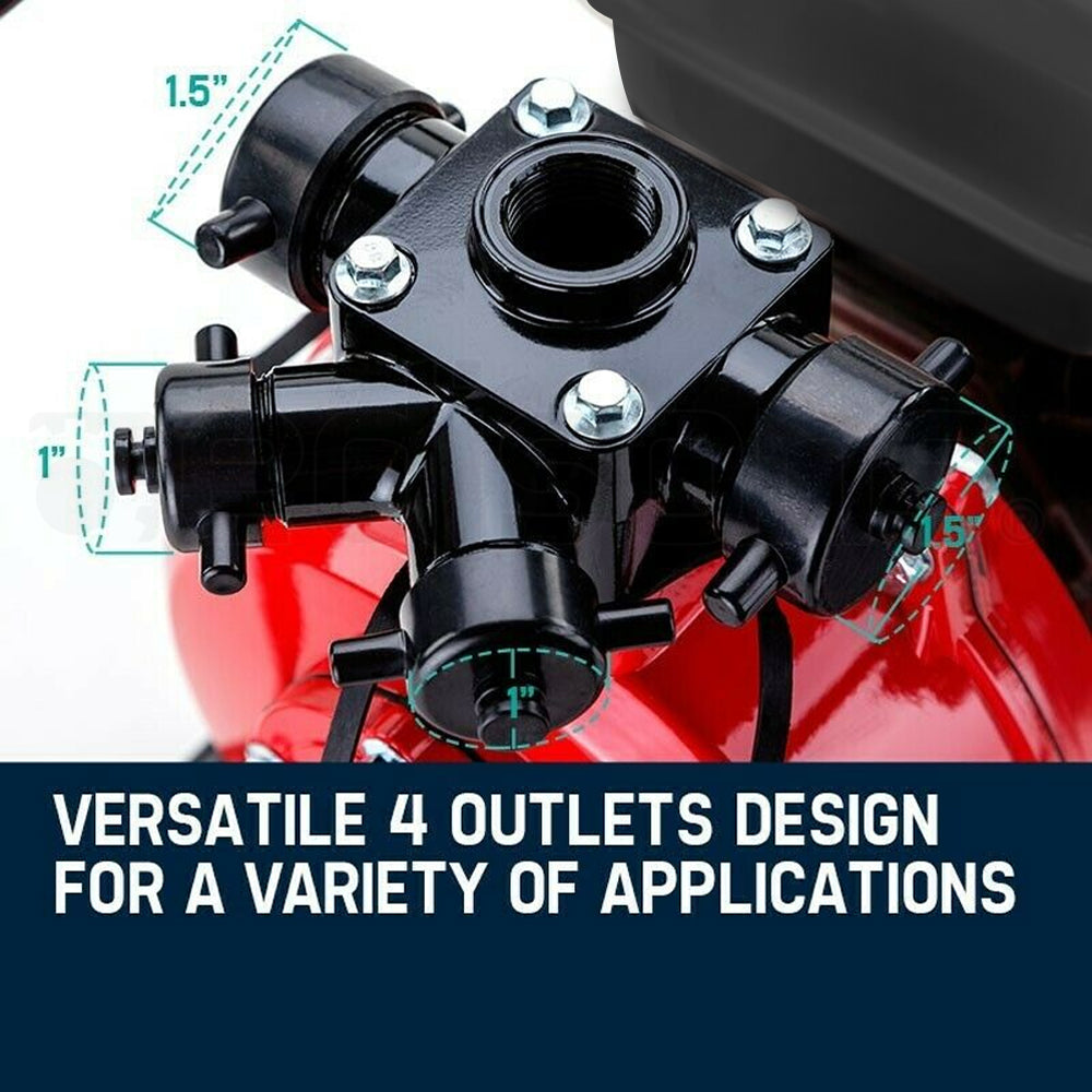 WARTON Petrol High Pressure Water Pump 8HP 4 Outlet for Irrigation and Fire Fighting - PRP-45P