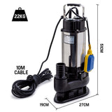 PROTEGE 2250W Submersible Dirty Water Pump Sewage Bore Septic Tank Well Sewerage - Rear View